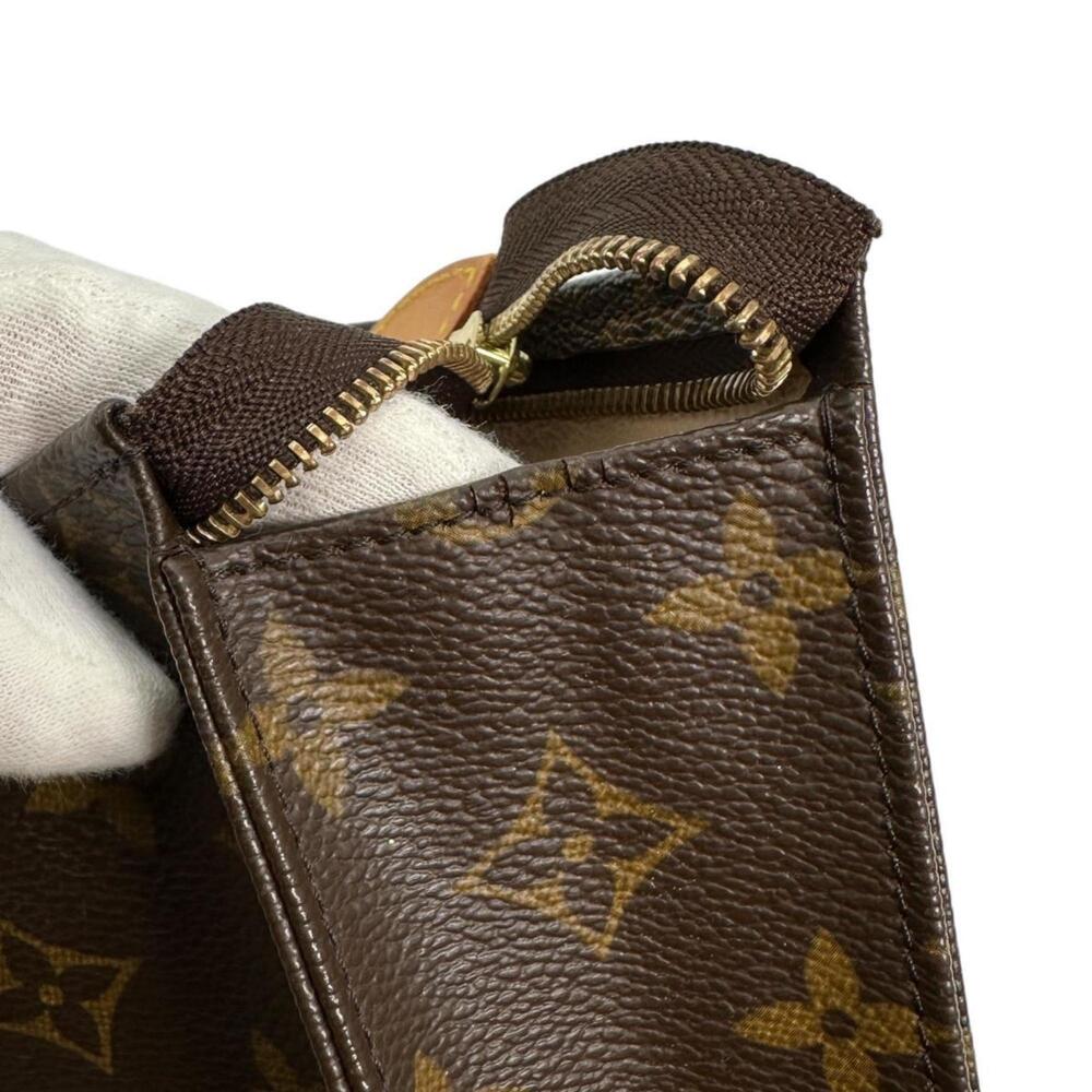 LOUIS VUITTON Authentic Brown Monogram Canvas Pochette Pouch - Picture 7 of 14